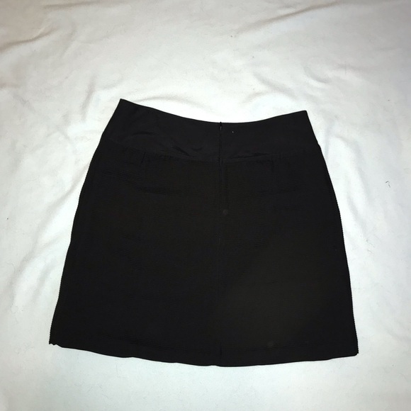 Reiss Black Ribbed Mini Skirt Size 6 - Picture 4 of 8